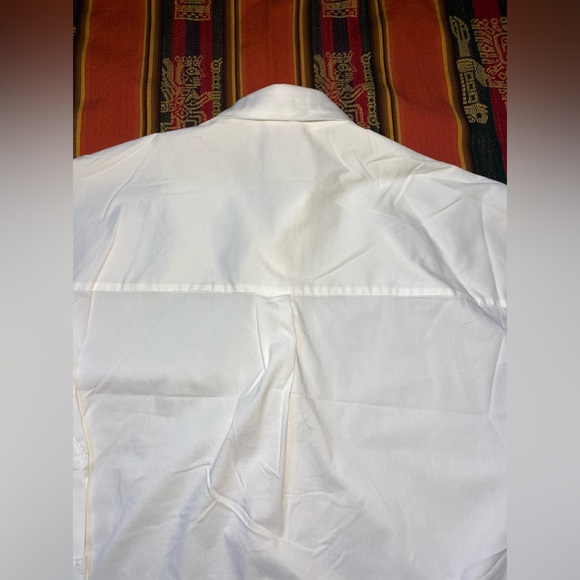 White Classy Shirt Loose dropped shoulder Oversized Magaschoni - Picture 4 of 9